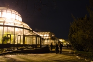 Nächtliche Gewächhäuser, Foto: K. Schomaker / Botanischer Garten und Botanisches Museum Berlin