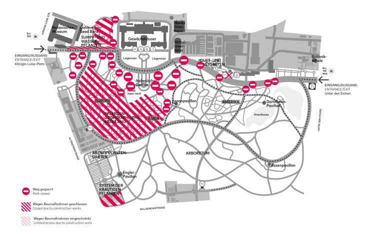 Gartenplan begehbare Bereiche